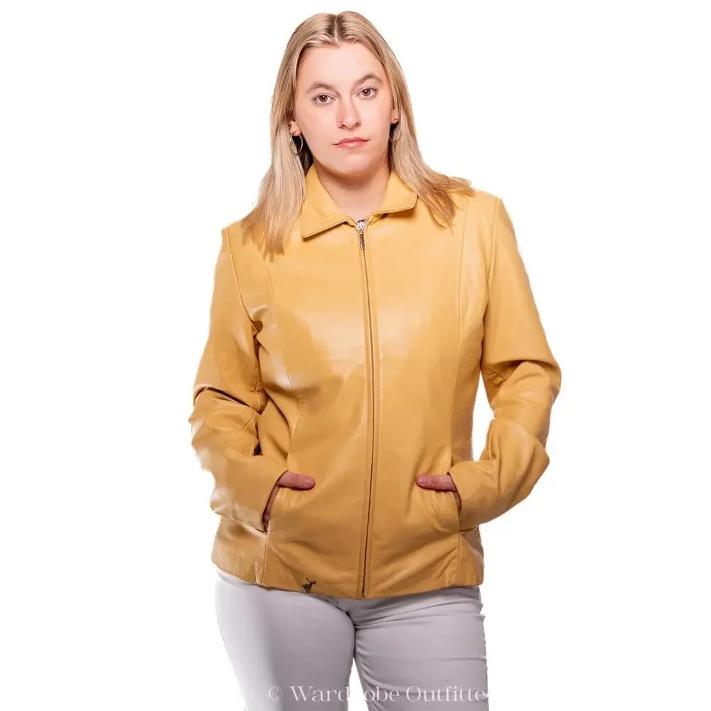 Wilsons Tan Leather Moto Jacket Blazer - Picture 5 of 10